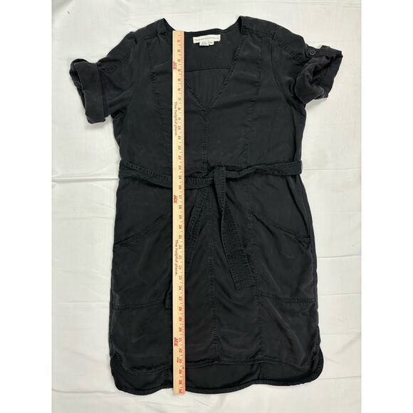 Pilcro Anthroplogie Washed Black V Neck SS Cargo Shirt Dress Size M - Picture 9 of 13